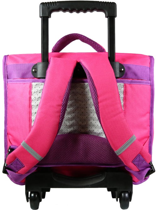 BAGTROTTER Cartable à roulettes 38 cm Phileas Rose Zèbre - Kiabi