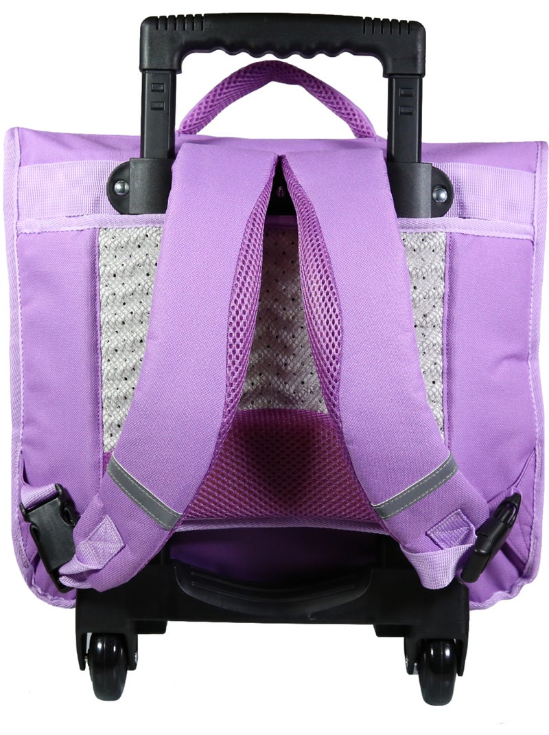 BAGTROTTER Cartable à roulettes 38 cm Phileas Violet Licorne Violet - Kiabi