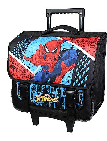 BAGTROTTER Cartable à roulettes 38 cm Spider-Man Bleu
