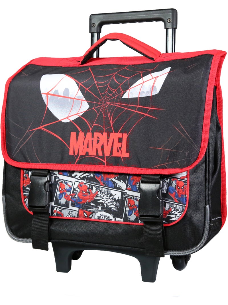 BAGTROTTER Cartable à roulettes 38 cm Spider-Man Noir Toile d'araignée Noir - Kiabi