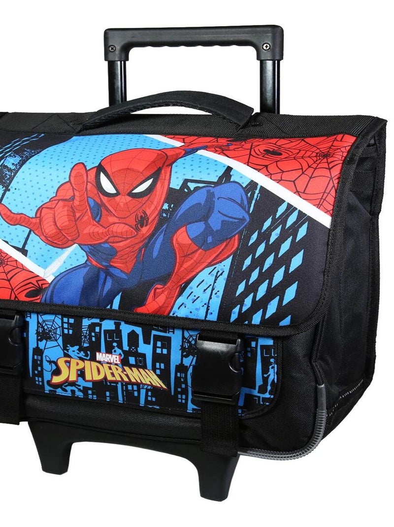 BAGTROTTER Cartable à roulettes 38 cm Spiderman Bleu Bleu - Kiabi