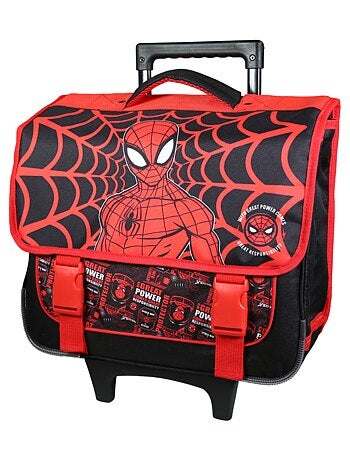 BAGTROTTER Cartable à roulettes 38 cm Spiderman Noir