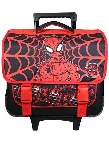 BAGTROTTER Cartable à roulettes 38 cm Spiderman Noir