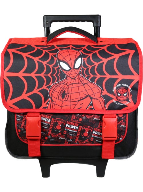 BAGTROTTER Cartable à roulettes 38 cm Spiderman Noir - Kiabi