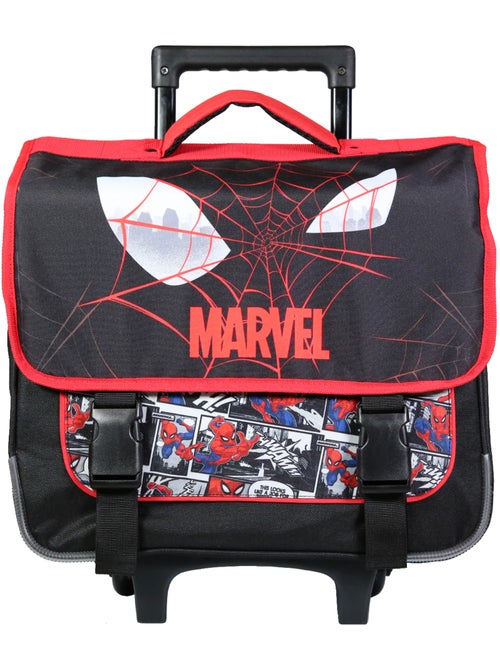 BAGTROTTER Cartable à roulettes 38 cm Spiderman Noir Toile d'araignée - Kiabi