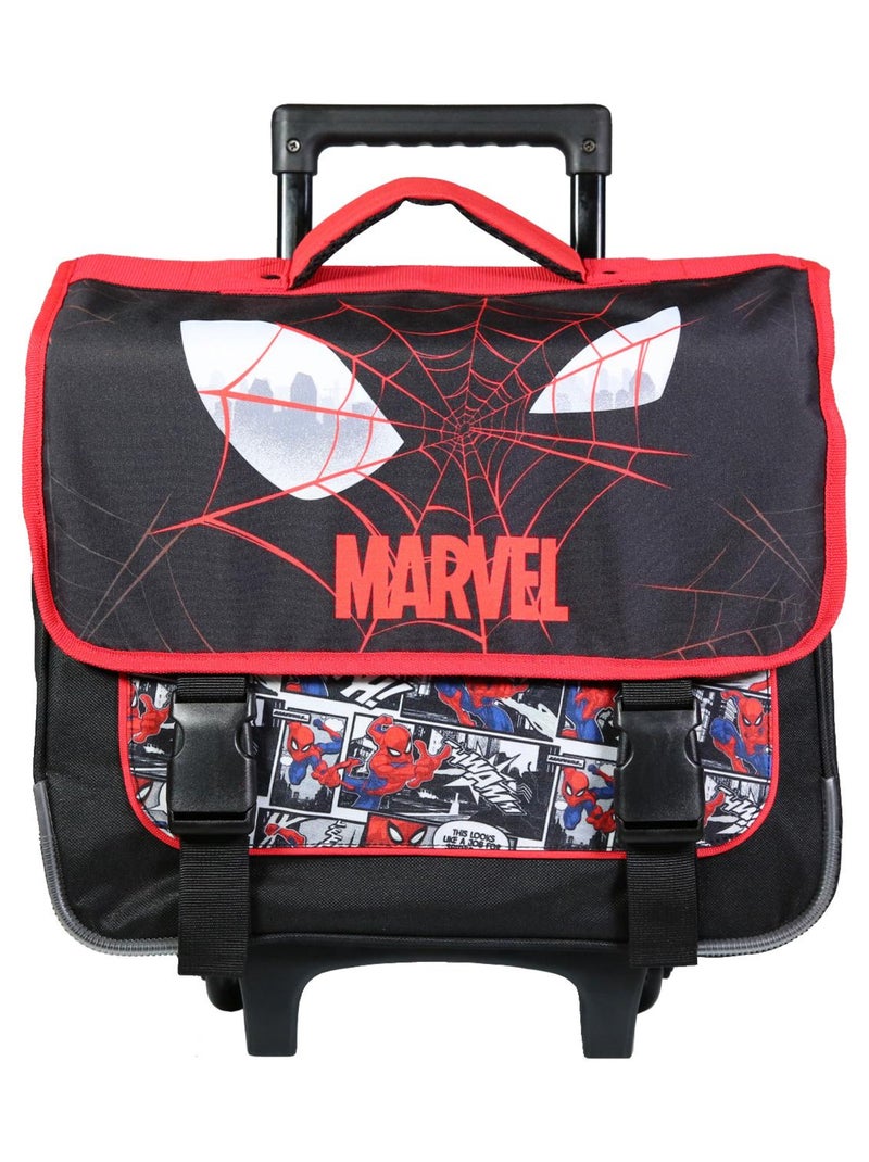 BAGTROTTER Cartable à roulettes 38 cm Spiderman Noir Toile d'araignée Noir - Kiabi