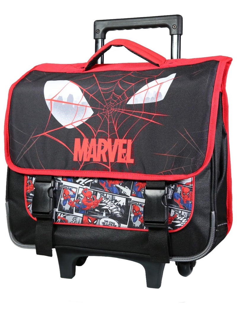 BAGTROTTER Cartable à roulettes 38 cm Spiderman Noir Toile d'araignée Noir - Kiabi