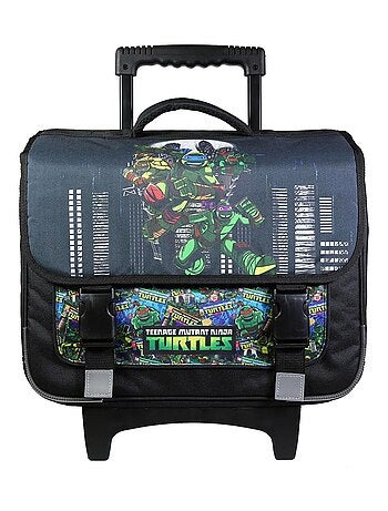 BAGTROTTER Cartable à roulettes 38 cm Tortues Ninja Noir