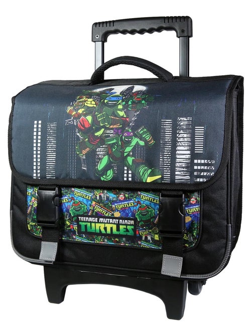 BAGTROTTER Cartable à roulettes 38 cm Tortues Ninja Noir - Kiabi