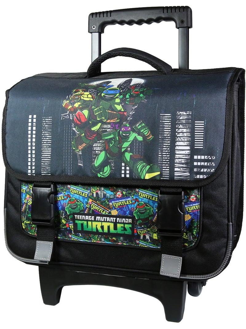 BAGTROTTER Cartable à roulettes 38 cm Tortues Ninja Noir Noir - Kiabi