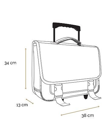 BAGTROTTER Cartable à roulettes 38 cm Transformers Noir