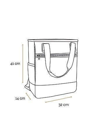 BAGTROTTER Sac 3 en 1 : sac à dos, sac shopping et yoga Offshore Bleu Fleurs