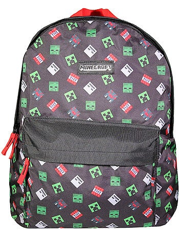 BAGTROTTER Sac à dos 1 compartiment Minecraft Noir