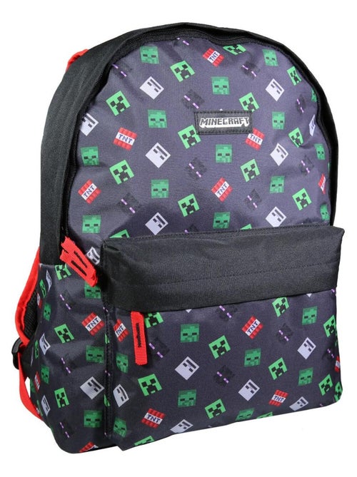 BAGTROTTER Sac à dos 1 compartiment Minecraft Noir - Kiabi