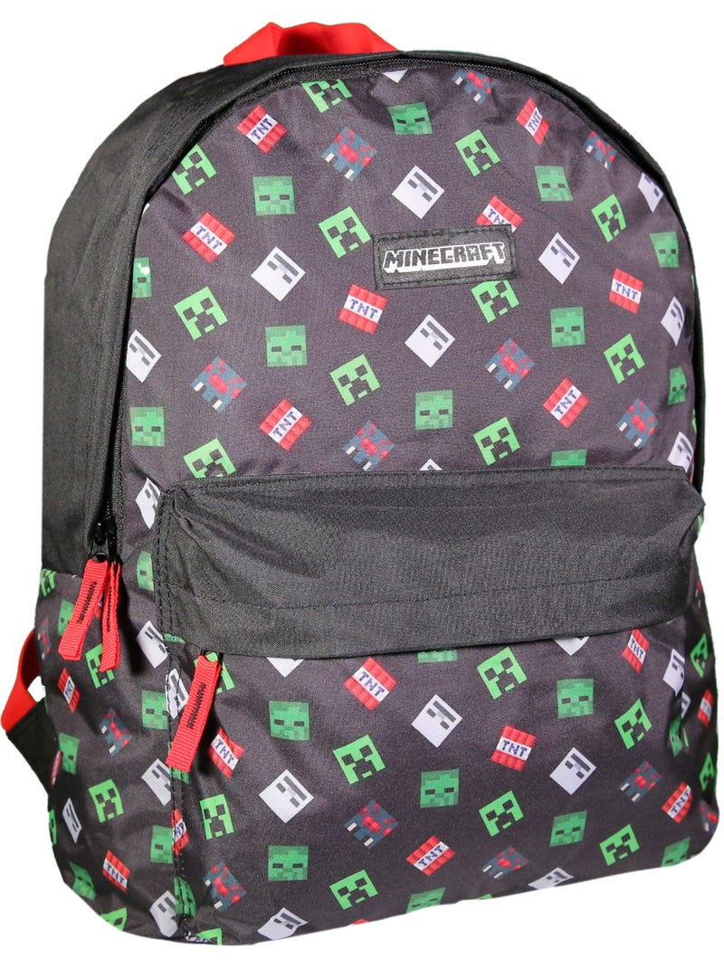 BAGTROTTER Sac à dos 1 compartiment Minecraft Noir Noir - Kiabi