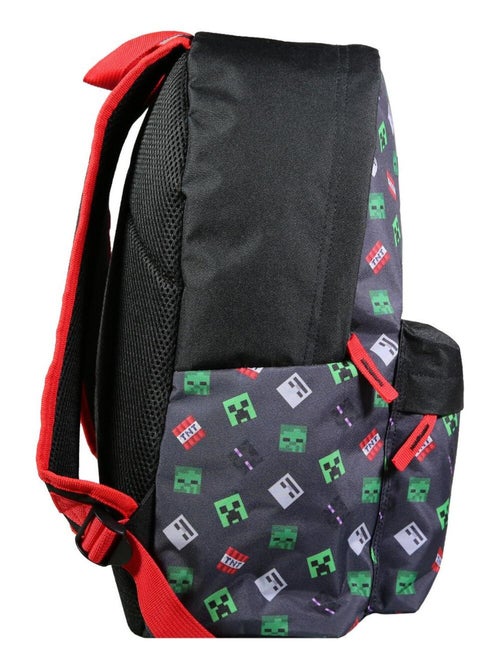 BAGTROTTER Sac à dos 1 compartiment Minecraft Noir - Kiabi