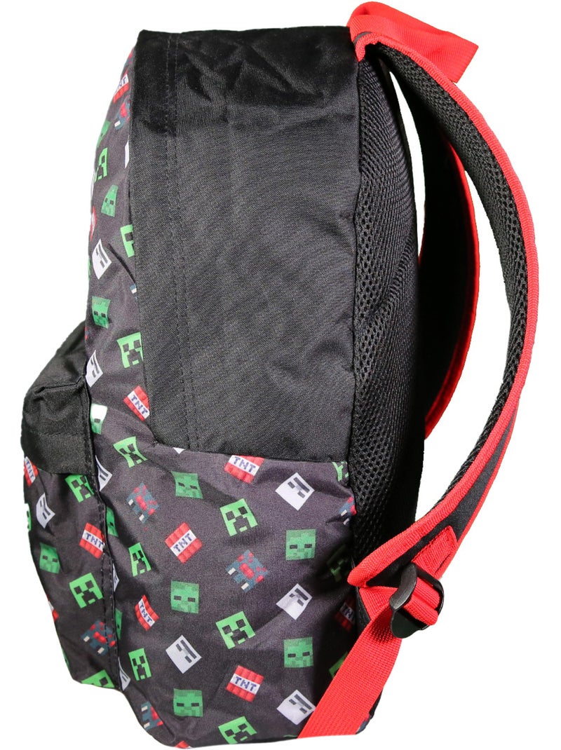 BAGTROTTER Sac à dos 1 compartiment Minecraft Noir Noir - Kiabi