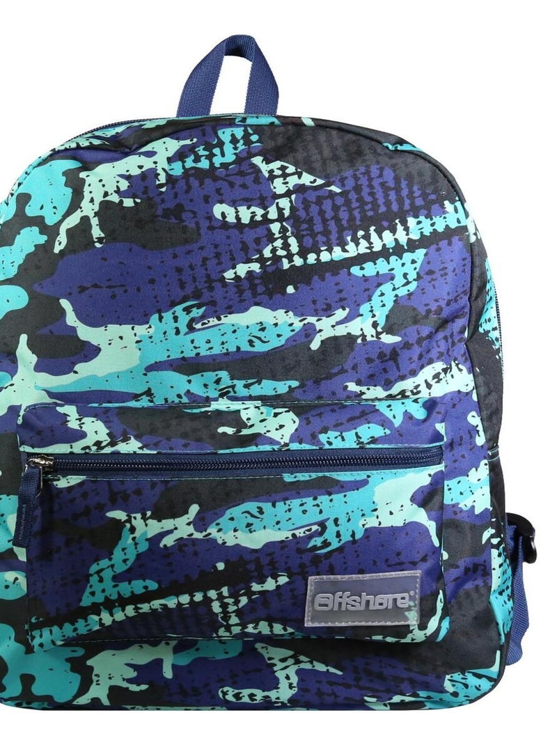 BAGTROTTER Sac à dos 1 compartiment Offshore Bleu Vert Camouflage Vert - Kiabi