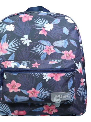 BAGTROTTER Sac à dos 1 compartiment Offshore Hibiscus Fleurs Bleu