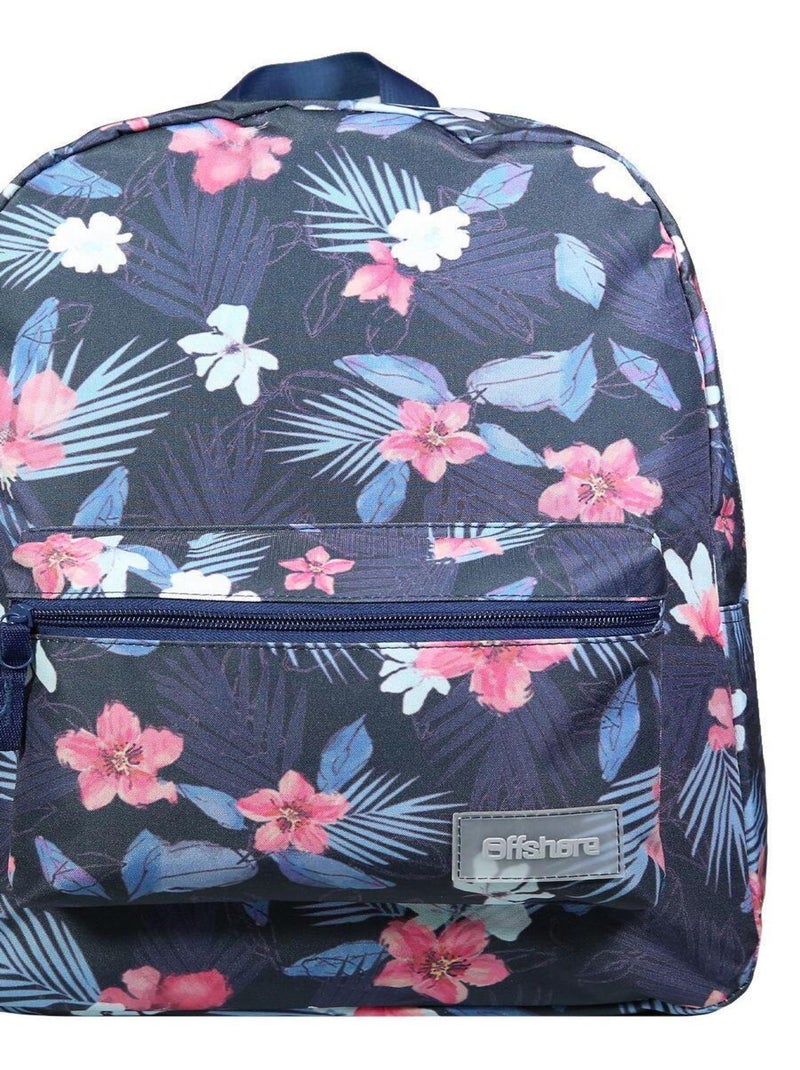 BAGTROTTER Sac à dos 1 compartiment Offshore Hibiscus Fleurs Bleu Bleu - Kiabi