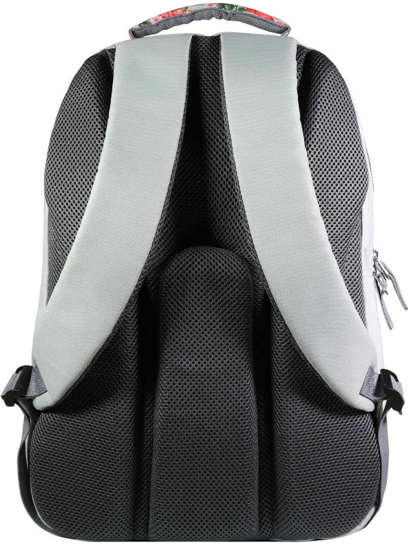 BAGTROTTER Sac à dos 2 compartiments Offshore Gris Fleurs Beige - Kiabi