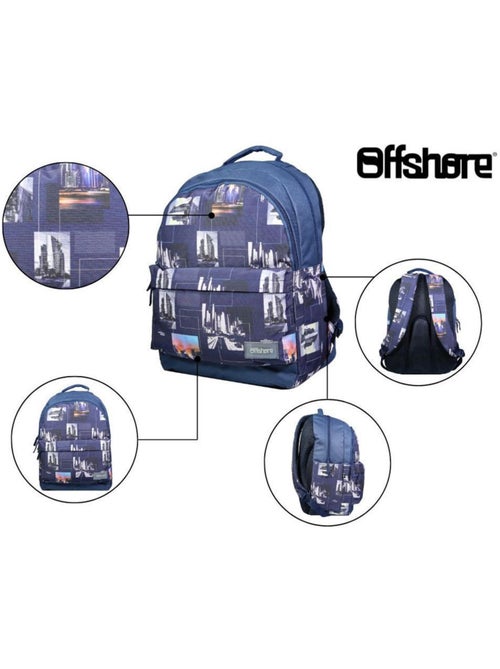BAGTROTTER Sac à dos 2 compartiments Offshore Ville City Bleu - Kiabi