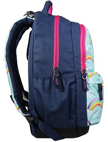 BAGTROTTER Sac à dos 2 compartiments Phileas Arc En Ciel Bleu - Système Smart Comfort