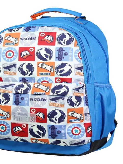 BAGTROTTER Sac à dos 2 compartiments Phileas Bleu Skateur - Kiabi