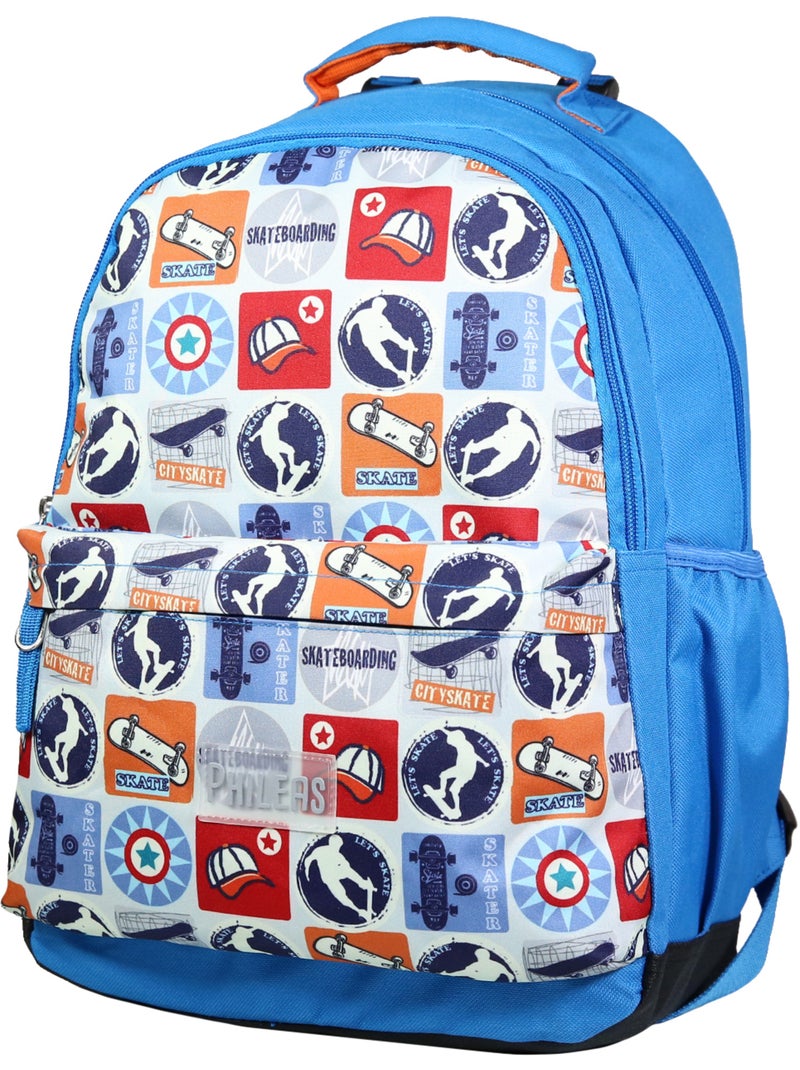 BAGTROTTER Sac à dos 2 compartiments Phileas Bleu Skateur Bleu - Kiabi