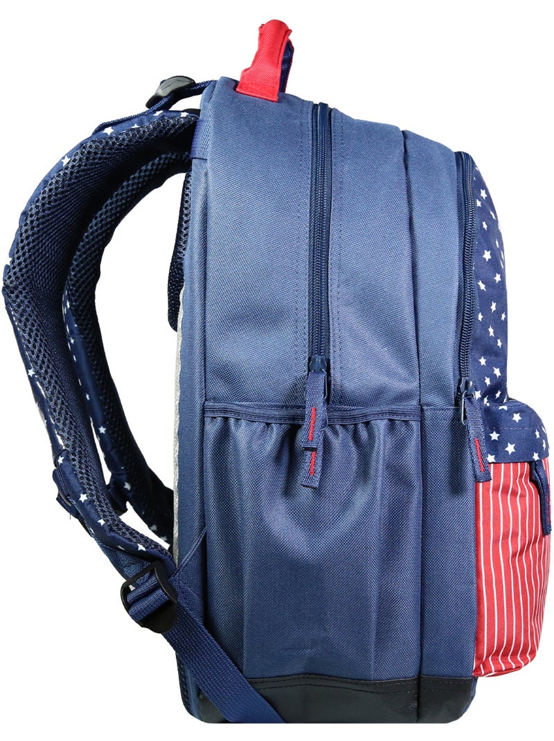 BAGTROTTER Sac à dos 2 compartiments Phileas Bleu USA Bleu - Kiabi