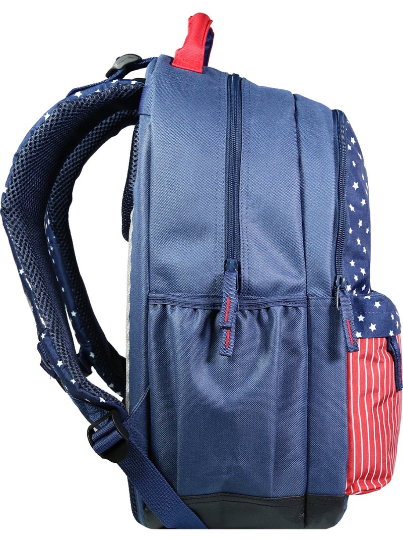 Bagtrotter sac à dos 2 compartiments phileas bleu usa Rouge - Kiabi