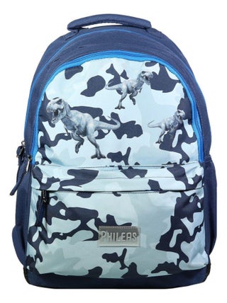 BAGTROTTER Sac à dos 2 compartiments Phileas Dinosaures Bleu - Système Smart Comfort