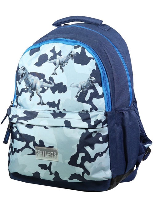 BAGTROTTER Sac à dos 2 compartiments Phileas Dinosaures Bleu - Système Smart Comfort - Kiabi