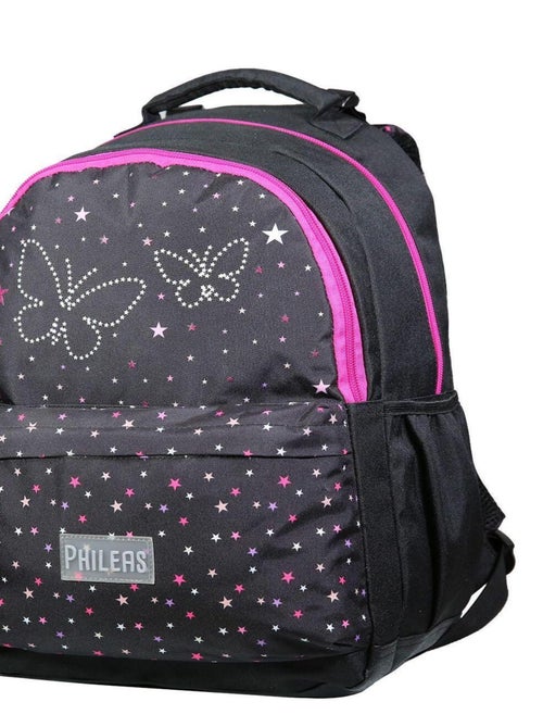 BAGTROTTER Sac à dos 2 compartiments Phileas Papillons Noir - Système Smart Comfort - Kiabi