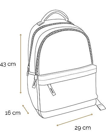 BAGTROTTER Sac à dos 2 compartiments Phileas Rose Zèbre