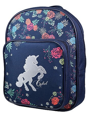 BAGTROTTER Sac à dos 31 cm avec poche maternelle Cybel Cheval Licorne Bleu