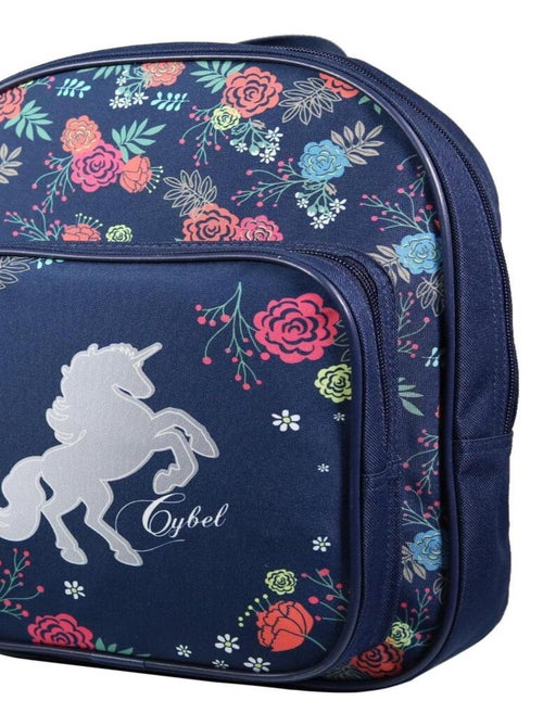 BAGTROTTER Sac à dos 31 cm avec poche maternelle Cybel Cheval Licorne Bleu - Kiabi