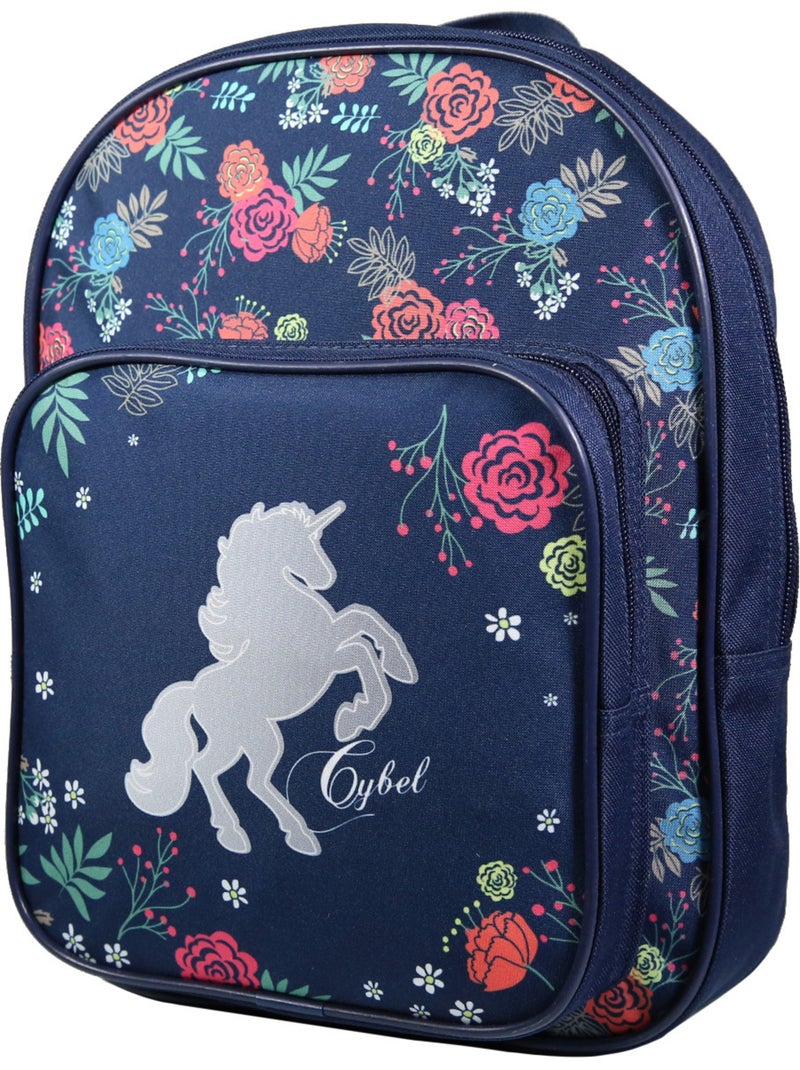 BAGTROTTER Sac à dos 31 cm avec poche maternelle Cybel Cheval Licorne Bleu Bleu - Kiabi