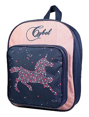 BAGTROTTER Sac à dos 31 cm avec poche maternelle Cybel Cheval Licorne Bleu et rose