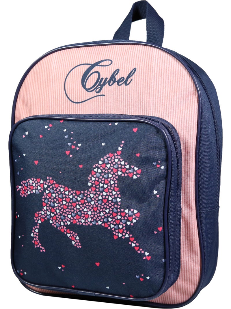 BAGTROTTER Sac à dos 31 cm avec poche maternelle Cybel Cheval Licorne Bleu et rose Bleu - Kiabi