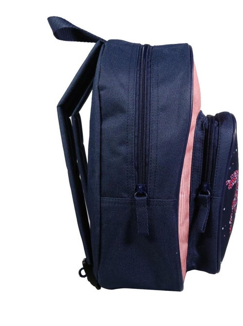 BAGTROTTER Sac à dos 31 cm avec poche maternelle Cybel Cheval Licorne Bleu et rose - Kiabi