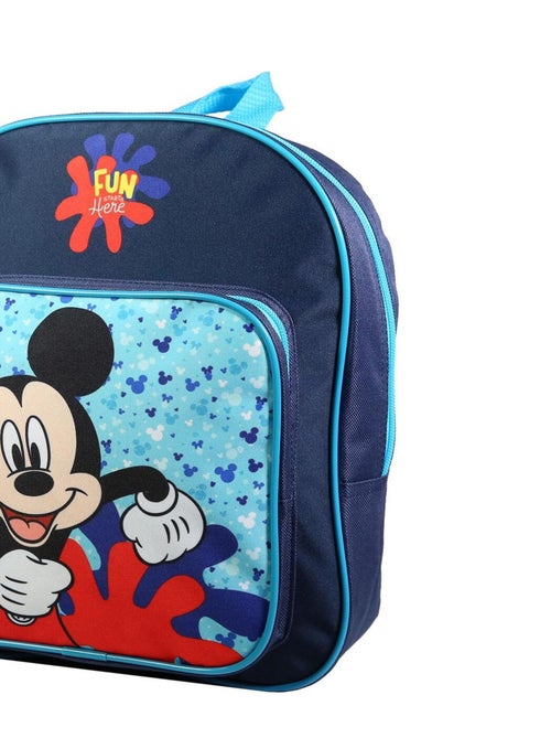 BAGTROTTER Sac à dos 31 cm avec poche maternelle Disney Mickey Bleu - Kiabi