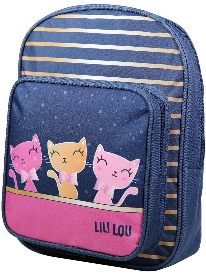BAGTROTTER Sac à dos 31 cm avec poche maternelle Lili Lou Chat Bleu Bleu - Kiabi