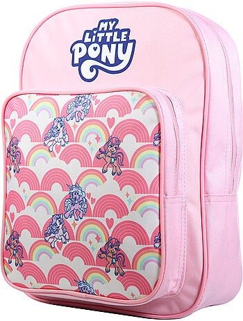 BAGTROTTER Sac à dos 31 cm avec poche maternelle My Little Pony Arc en ciel Rose