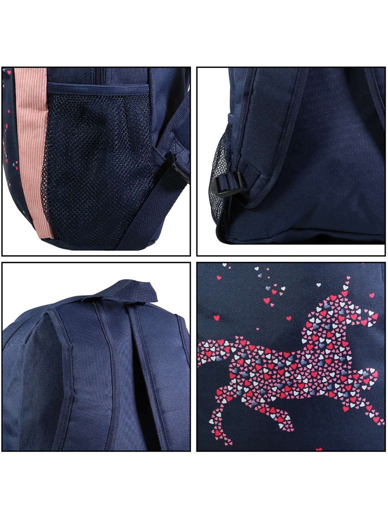 BAGTROTTER Sac à dos 37 cm avec poche Cybel Cheval Licorne Bleu Bleu - Kiabi