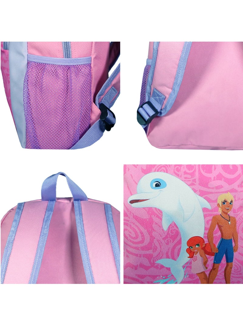 BAGTROTTER Sac à dos 37 cm avec poche Oum Le Dauphin Rose Rose - Kiabi