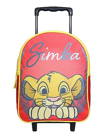BAGTROTTER Sac à dos à roulettes 31 cm Disney Le Roi Lion Simba Rouge - Kiabi