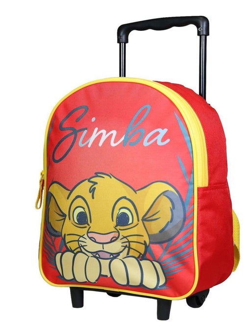 BAGTROTTER Sac à dos à roulettes 31 cm Disney Le Roi Lion Simba Rouge - Kiabi