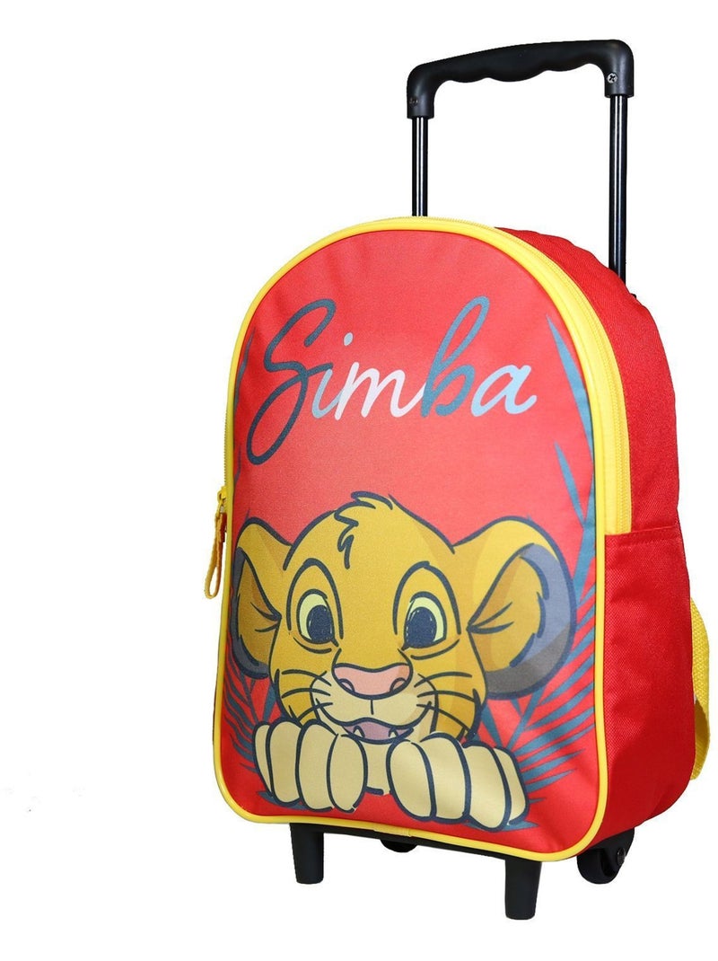 BAGTROTTER Sac à dos à roulettes 31 cm Disney Le Roi Lion Simba Rouge Rouge - Kiabi