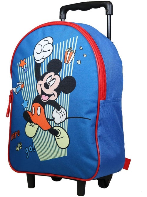 BAGTROTTER Sac à dos à roulettes 31 cm Disney Mickey Bleu - Kiabi